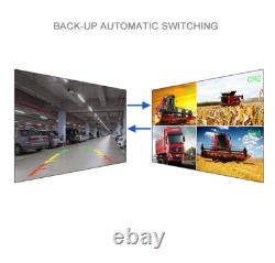9 QUAD SPLIT MONITOR SCREEN 3x REAR VIEW BACKUP CCD CAMERA SYSTEM DUAL BRACKATS