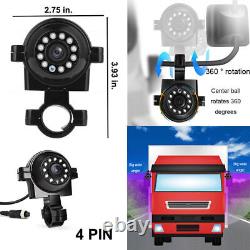 9 QUAD SPLIT MONITOR SCREEN 4x REAR VIEW BACKUP CCD CAMERA SYSTEM FOR TRUCK RV