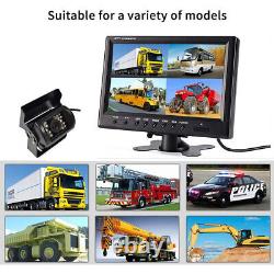 9 Quad 4 Split Monitor Front Rear View Backup Camera Kit For Bus Truck Trailers