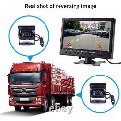 9 Quad 4 Split Monitor Front Rear View Backup Camera Kit For Bus Truck Trailers