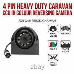 9 Quad 4 Split Monitor Front Rear View Backup Camera Kit For Bus Truck Trailers