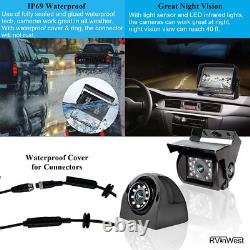 9'' Quad DVR HD Monitor Rear Side View Backup Camera for RV Truck Trailer Camper