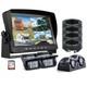 9 Quad DVR Monitor 4x Reversing Backup Front Rear View Camera For Truck RV Bus