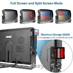 9 Quad DVR Monitor Rear View Backup Camera Reverse for Truck Bus Trailer RV Car