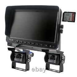 9 Quad DVR Monitor Rear View Safety Backup Camera System for Truck Trailer