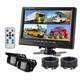9 Quad Monitor 2 Heavy Duty IR Rear View Backup Camera 12-24v For Bus Truck RV