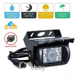 9'' Quad Monitor 2x 4PIN Backup Rear View Camera 2x 10m 12-24V Truck RV Tractor