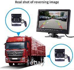 9 Quad Monitor 4PIN 4X IR Side Rear View Backup Camera Kit For Camper Truck RV