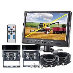 9 Quad Monitor 4PIN CCD Backup Camera Rear View for Truck Agriculture Machine