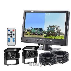 9 Quad Monitor 4PIN CCD Backup Camera Rear View for Truck Agriculture Machine