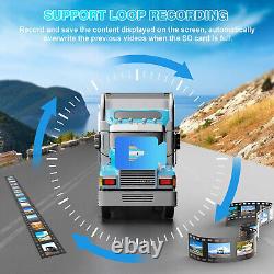 9'' Quad Monitor DVR Recorder IR Backup Rear View Camera System For Truck RV Bus