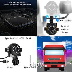 9 Quad Monitor DVR Recorder Side/Rear View Backup Camera3 for Truck Trailer RV
