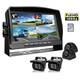 9 Quad Monitor DVR Video Recorder & 4x Side Rear View Backup Camera For Truck