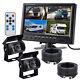 9 Quad Monitor Screen Car Rear View Backup CCD Camera System For Truck Van Bus