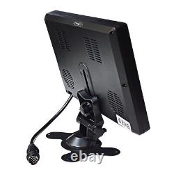 9 Quad Monitor Screen Car Rear View Backup CCD Camera System For Truck Van Bus