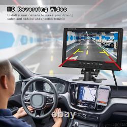 9 Quad Monitor Split Screen 2x Rear View Backup Cameras 12-36v For Truck Rv Van