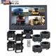 9 Quad Monitor Split Screen 4x IR CCD Backup Camera Kit For Truck Van Trailer