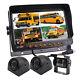 9 Quad Monitor System CCD Color Rear View Backup Camera Kit for Bus Caravan RV