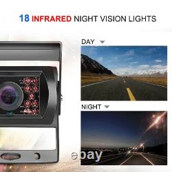 9 Quad Rear View Monitor+2x4PIN CCD Backup Camera+2x10m Kit For Truck Carvan RV