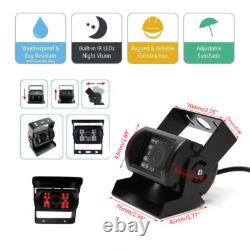 9 Quad Split Monitor Front Side Backup Rear View Camera For Truck Bus Caravan
