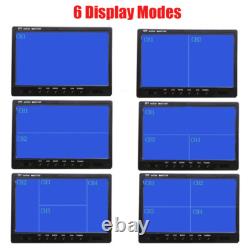9 Quad Split Monitor Front Side Backup Rear View Camera For Truck Bus Caravan