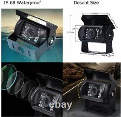 9 Quad Split Monitor Heavy Duty Side Rear View Backup Camera Kit For Bus Truck