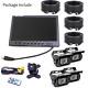 9 Quad Split Monitor Rear View Backup Camera Parking 20m 4Pin For Rv Truck Bus