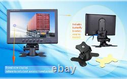9 Quad Split Monitor Screen + 2 x Rear View Backup Camera 33Ft For Bus Truck RV