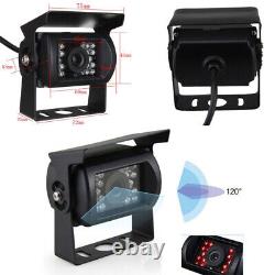 9 Quad Split Monitor Screen +4X Rear View Backup Camera System For Bus Truck RV