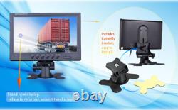 9 Quad Split Monitor Screen 4 x Rear View Backup Camera 12-24v For Bus Truck RV