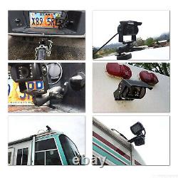 9 Quad Split Monitor Screen Rear View Backup 2xCCD Camera Kit For Bus Truck RVS