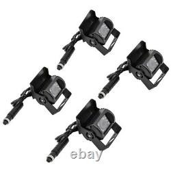 9 Quad Split Monitor Screen Rear View Backup 2xCCD Camera Kit For Bus Truck RVS