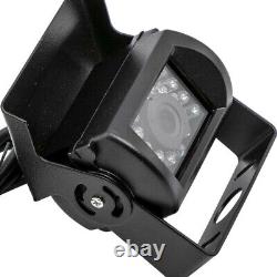 9 Quad Split Monitor Screen Rear View Backup 2xCCD Camera Kit For Bus Truck RVS