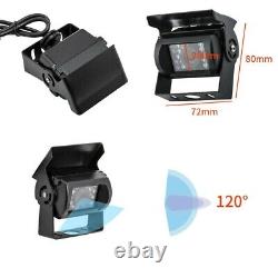 9 Quad Split Monitor Screen Rear View Backup 2xCCD Camera Kit For Bus Truck RVS