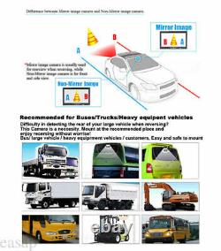 9 Quad Split Monitor Screen Rear View Backup CCD Camera System For Bus Truck Rv