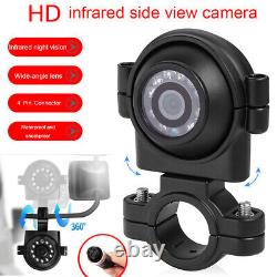 9 Quad Split Monitor Screen Rear View Backup CCD Camera System For Bus Truck Rv