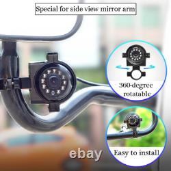 9 Quad Split Monitor Screen Rear View Backup CCD Camera System For Bus Truck Rv