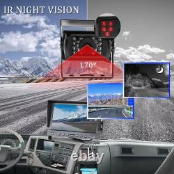 9 Quad Split Monitor Screen Rear View Backup Camera DVR System For Van Truck RV
