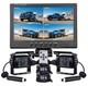 9 Quad Split Monitor Screen Rear View Backup Ccd Camera System For Bus Truck Rv