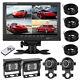9 Quad Split Monitor Screen Reversing Back Up Camera System For Trailer Truck