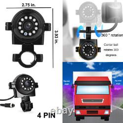 9 Quad Split Monitor Screen Reversing Back Up Camera System For Trailer Truck