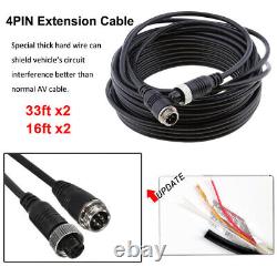 9 Quad Split Monitor Screen Reversing Back Up Camera System For Trailer Truck