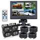9 Quad Split Screen Monitor + CCD Rear View Backup Camera for Car RV Bus Truck