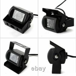 9 Quad Split Screen Monitor + CCD Rear View Backup Camera for Car RV Bus Truck