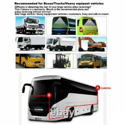 9 Quad Split Screen Monitor + CCD Rear View Backup Camera for Car RV Bus Truck
