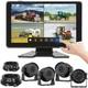 9'' RV Backup Camera Wired System, 4 1080P IP68 Waterproof Rear View Cameras