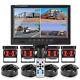 9 Rear Back Up Camera System For Bus Truck Rv Ag Quad Split Monitor Screen Kit