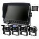 9 Rear View Monitor DVR 4 Camera Backup System Trailer RV Rearview Safety Kit