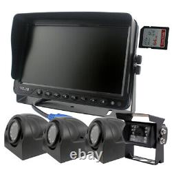 9 Rear View Monitor DVR 4 Camera Backup System Trailer RV Side View Safety Kit