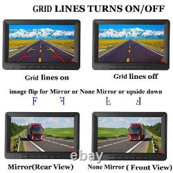 9 Split DVR Monitor+ 2x AHD 1080P Car Rear View Backup Camera Trailer RV Camper